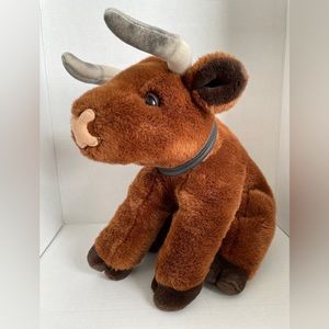 Plush Mary Meyer Cow Colonial Williamsburg Devon Milking Hannah Tag 1998 Bull